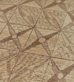 Hand Knotted Patterned All Natural Hemp Rug - 2368444