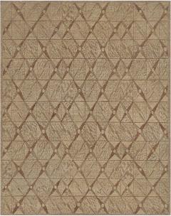 Hand Knotted Patterned All Natural Hemp Rug - 2370899