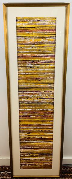 Hand Painted Abstract Art Work by Steven Ward With a Custom Frame Matted - 1729221
