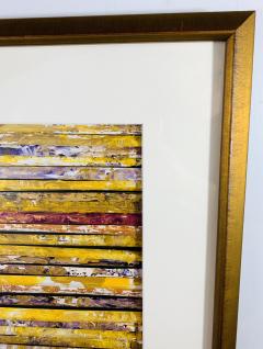 Hand Painted Abstract Art Work by Steven Ward With a Custom Frame Matted - 1729223