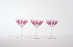 Hand Painted Crystal Champagne Coupe Service Ten People - 2941878