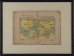 Hand Painted Early 19th Century Ottoman Map of the World - 4115041