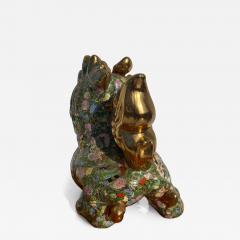 Hand Painted Foo Dog Kirin with Sword in Mouth - 4434748