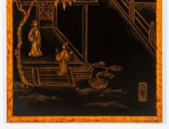 Hand Painted Gilt Decorated Chinoiserie Panels Hanging Wall Art Work - 3810300