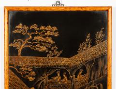 Hand Painted Gilt Decorated Chinoiserie Panels Hanging Wall Art Work - 3810301