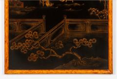 Hand Painted Gilt Decorated Chinoiserie Panels Hanging Wall Art Work - 3810306