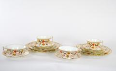 Hand Painted Gilt Floral English Royal Crown Derby Dinner Service 10 People  - 3179906