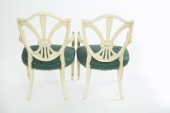 Hand Painted Giltwood Framed Dining Chair Set - 2256122