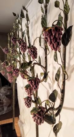 Hand Painted Grape Vines with Clusters of Majolica Grapes Deruta Italy c 1940 - 1254070