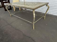 Hand Painted Italian Wrought Iron with Wood Top Table - 4489097