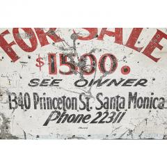 Hand Painted Metal For Sale Sign - 2495499