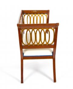 Hand Painted Partially Gilt Adams Style Small Settee - 3534734