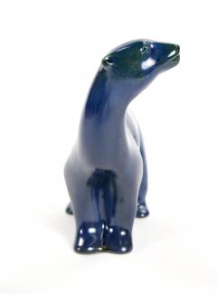 Hand Painted Porcelain Cobalt Blue Greenish Iridescent Decorative Sculpture - 4086148