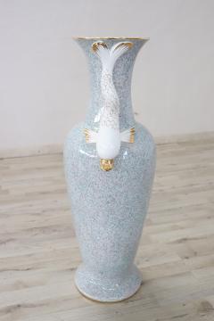 Hand Painted Porcelain Large Vase 1980s - 2291143