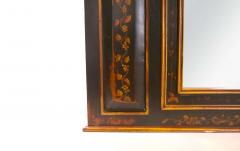 Hand Painted Wood Chinoiserie Panels Trumeau Mirror - 2824320