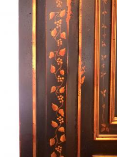 Hand Painted Wood Chinoiserie Panels Trumeau Mirror - 2824330
