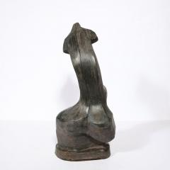 Hand Sculpted French Cubist Abstract Sculpture in Terracotta Signed Philip  - 2946745