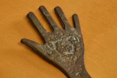 Hand Shaped Bottle Opener in Patinated Sand Cast Iron 1960s - 4526887