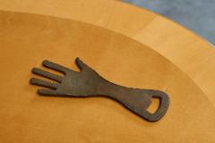 Hand Shaped Bottle Opener in Patinated Sand Cast Iron 1960s - 4526889