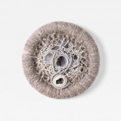 Hand Woven Textile Artwork w Embedded Gemstones by Fiber Artist Barbara Coburn - 4603776