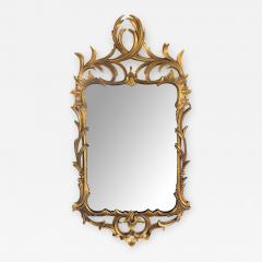 Hand carved Continental Rococo Revival Foliate Giltwood Mirror - 1894669