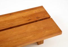 Hand crafted Solid Thick Elm Coffee Table Bench Netherlands 1960 s - 2770587