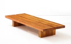 Hand crafted Solid Thick Elm Coffee Table Bench Netherlands 1960 s - 2770597