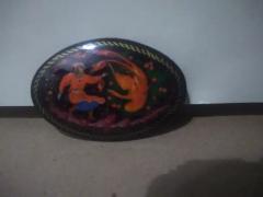 Hand painted Russian Lacquered Box and pin - 3760987