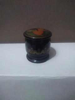 Hand painted Russian Lacquered Box and pin - 3760994