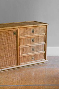 Hand woven rattan and bamboo sideboard 1970 - 3372953