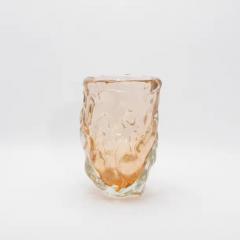 Handblown Murano Sculptural Vase in Rose Gold - 3896054