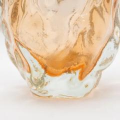 Handblown Murano Sculptural Vase in Rose Gold - 3896112