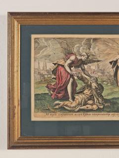 Handcolored Engraving of the Second Vision of Esdras Italy circa 1700 - 4300936