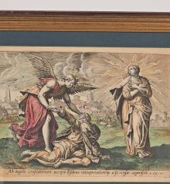Handcolored Engraving of the Second Vision of Esdras Italy circa 1700 - 4300938