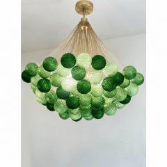 Handcrafted Balloton Murano Glass Sphere Lighting Fixture in Green Color - 4754883
