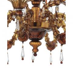 Handcrafted Brown Ca Rezzonico Chandelier With Curled Murano Glass Details - 4630005