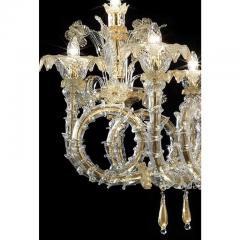 Handcrafted Imperial Murano Glass Ca Rezzonico Chandelier With Gold Details - 4629967