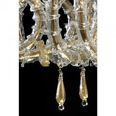 Handcrafted Imperial Murano Glass Ca Rezzonico Chandelier With Gold Details - 4629968