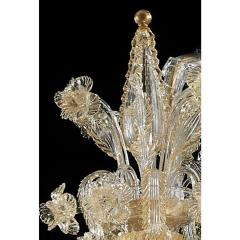 Handcrafted Imperial Murano Glass Ca Rezzonico Chandelier With Gold Details - 4629974