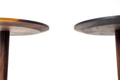 Handcrafted Mid Century Modern Walnut Lollipop Side Table Hobbs Modern Original - 4763012