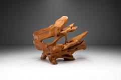 Handcrafted Teak Root Bench Europe late 20th century - 3102906