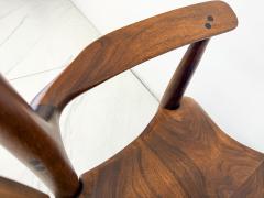 Handcrafted Walnut Studio Craft Loveseat in the Style of Maloof and Nakashima - 4406596