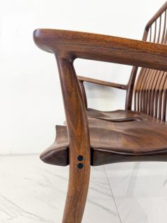 Handcrafted Walnut Studio Craft Loveseat in the Style of Maloof and Nakashima - 4406597