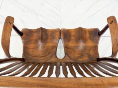 Handcrafted Walnut Studio Craft Loveseat in the Style of Maloof and Nakashima - 4406598