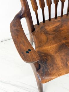 Handcrafted Walnut Studio Craft Loveseat in the Style of Maloof and Nakashima - 4406603