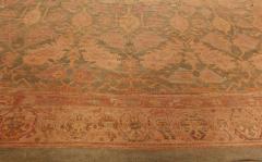 Handmade Antique Turkish Oushak Beige Green Purple Rug - 2451016