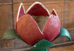 Handmade Belgian Tulip Painted Concrete Planter or Jardini re - 1795695