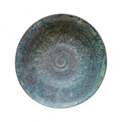 Handmade Dark Blue Green Ceramic Bowl - 4449972