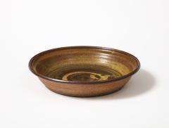 Handmade Glazed Stoneware Plate United States c 1950 - 4082977