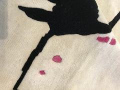 Handmade Grey Ivory Pink Splatter Rug by Eskayel for Doris Leslie Blau - 3580570